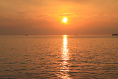 夕日・検見川海岸