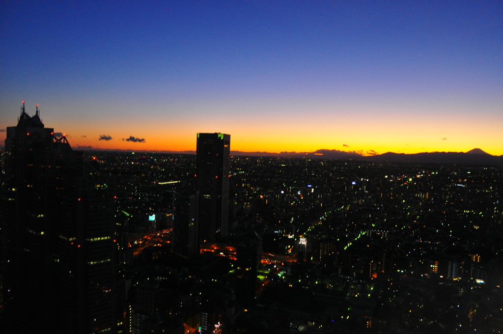 First Sunset of Shinjyuku & Mt.Fuji 2