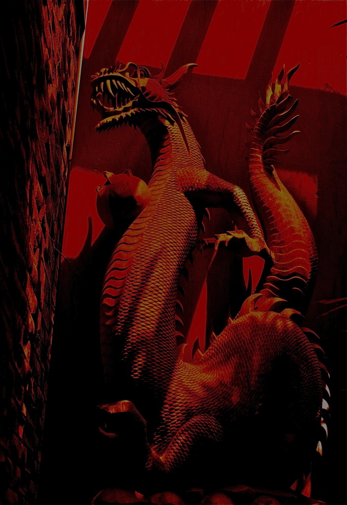 Red Dragon in the cage