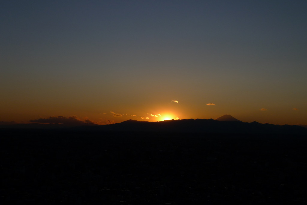 First Sunset of Shinjyuku & Mt.Fuji