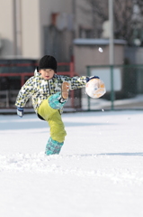 雪上サッカー！