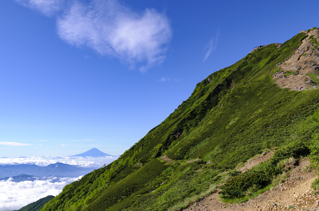 富士と赤岳