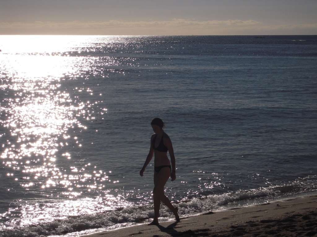 waikiki beach にて