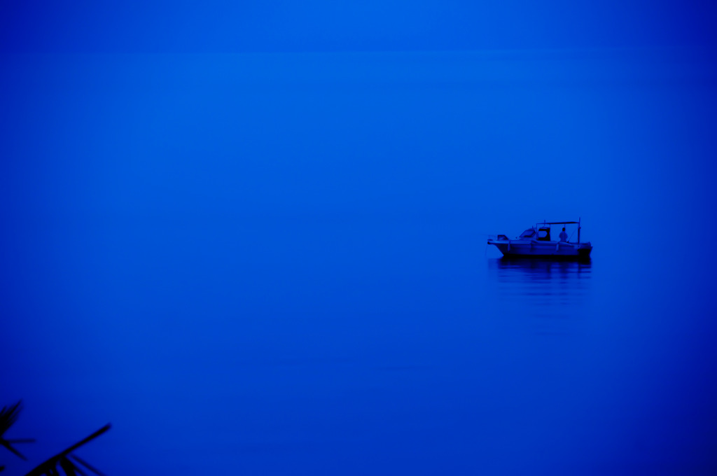 Floating in the blue