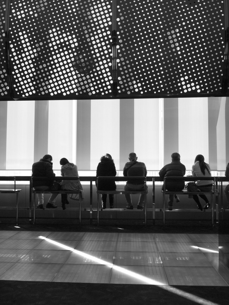 couples at a waiting bar