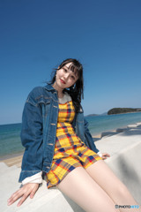 二丈町の海と有咲さん