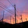 夕空燃える