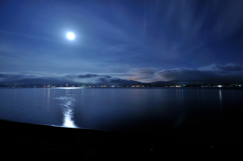 Moon light lake.