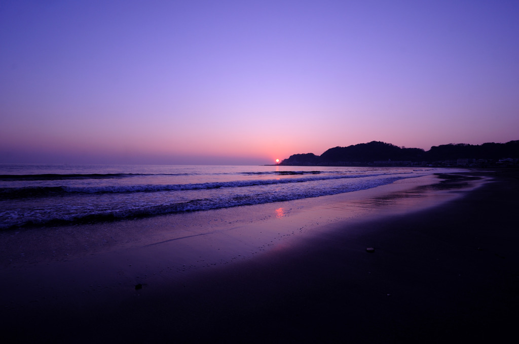 Sunset in the coastline.