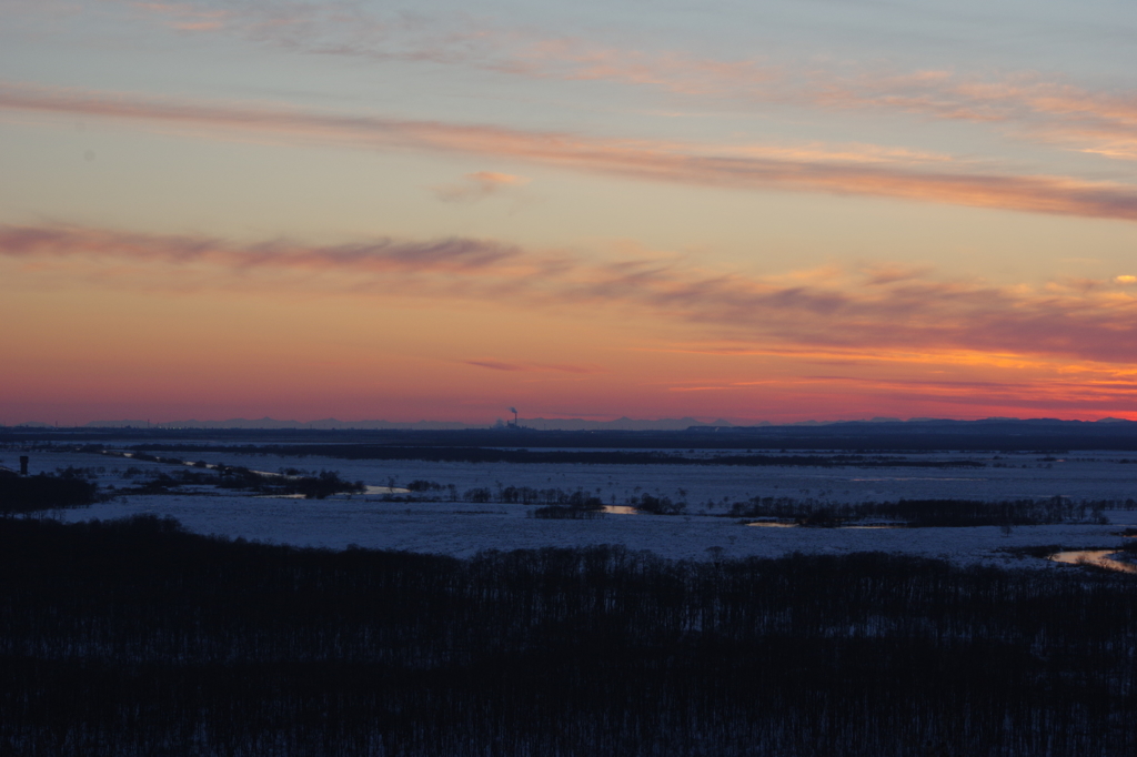 雪原の夕景・・・釧路湿原⑩