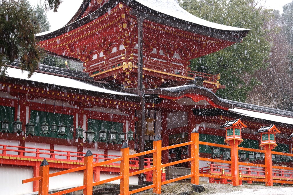 雪・春日大社にて・・・①