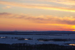 雪原の夕景・・・釧路湿原⑧