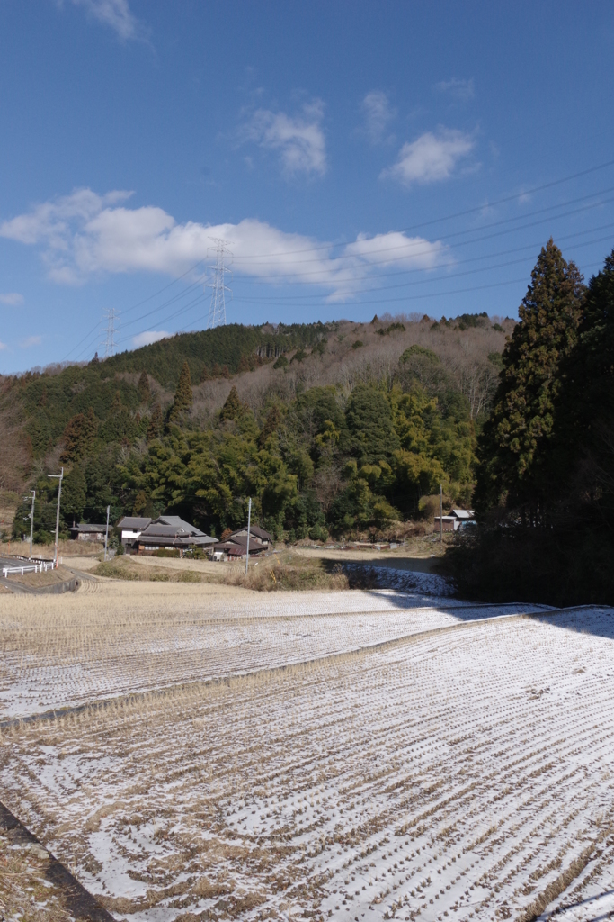 里の冬景色・残り雪①