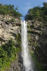 那智大滝・・・水、風に舞い落ちる。