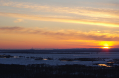雪原の夕景・・・釧路湿原⑤