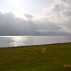 湖面に光る太陽