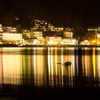 河口湖畔の夜景