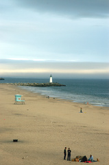 Murky sky and beach