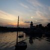 ディズニーシー　ケープコッドの夕景