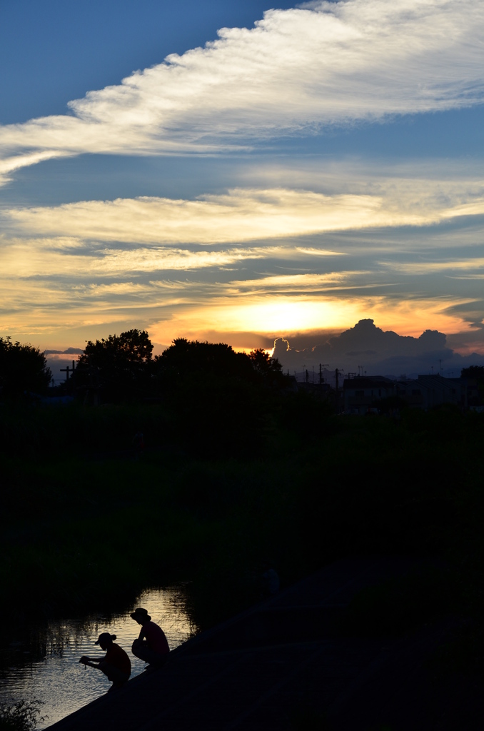 野川の夕べ