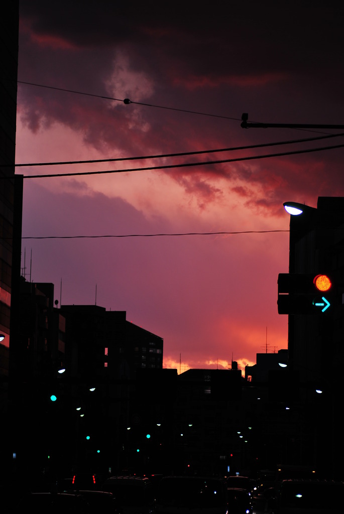 夕暮れ