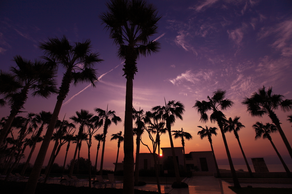 The resort on sunset