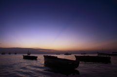 海の夕日
