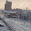 雪煙を上げて