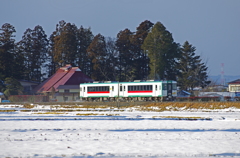 田舎道を