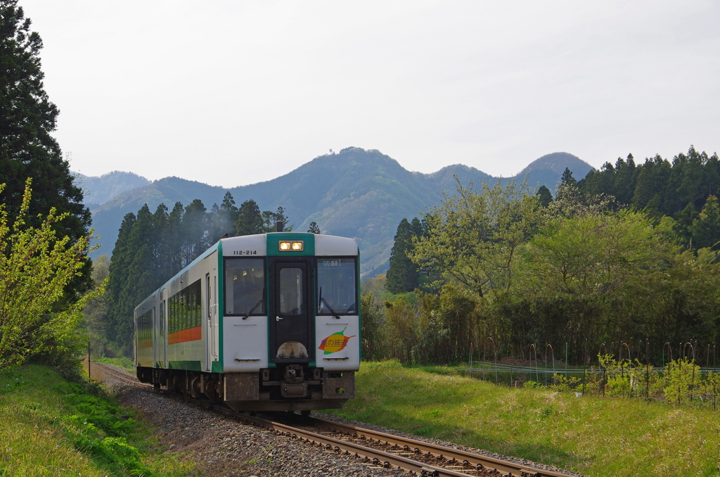 長閑な山間を