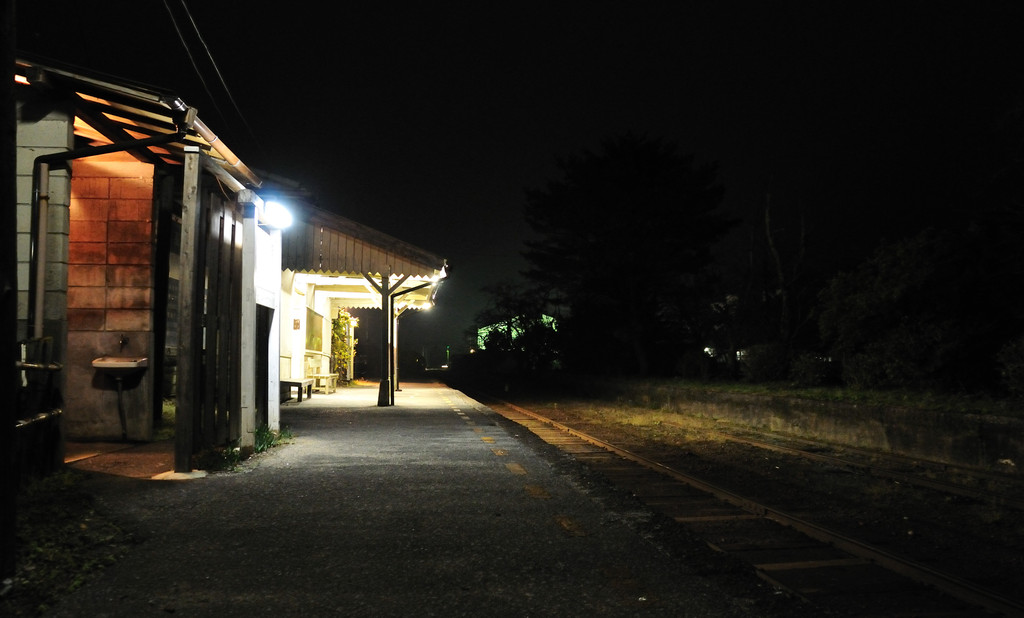 夜の小駅