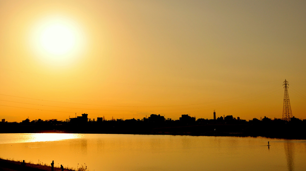 江戸川夕景