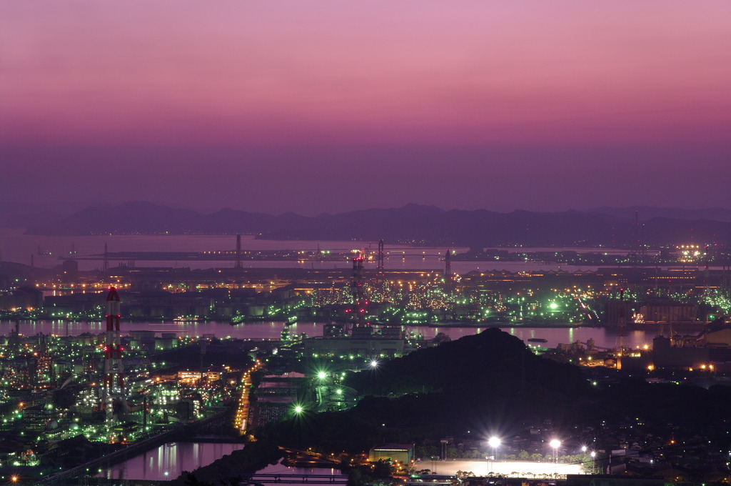 コンビナートの夕暮れ②
