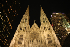 St. Patrick's Cathedral at night