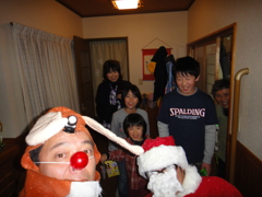 今年も来ました　サンタさん　赤鼻トナカイ