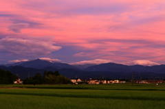 夕焼け－－南の空