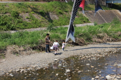 浅川にて