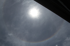太陽の周りに虹が！！！！
