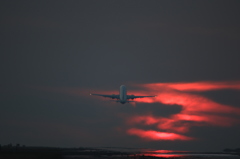 熊本空港 夕日撮影！