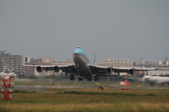 大韓航空747 離陸