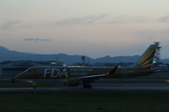 日没後の福岡空港２