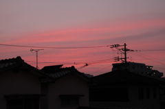 自宅からの夕日