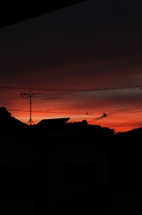 消えていく美しい夕日