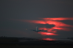 熊本空港 夕日撮影！