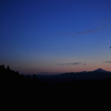 夕暮れの鳥海山