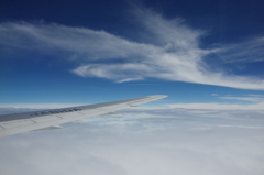 飛行機にて①