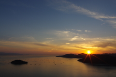 万葉岬の夕焼け①