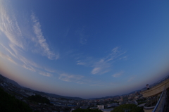 手絡山の夕日にて③