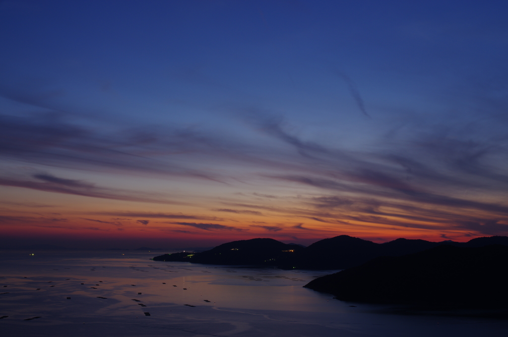 万葉岬の夕焼け④