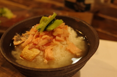締めの鮭茶漬け